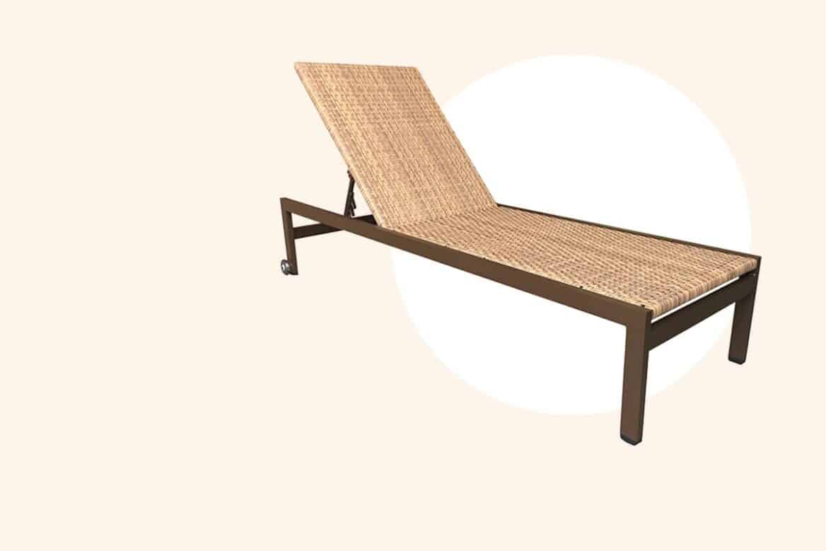 Espreguiçadeiras com Estruturar de Alumínio revistada de Fibra Sintética, Tela Sling ou Corda Náutica